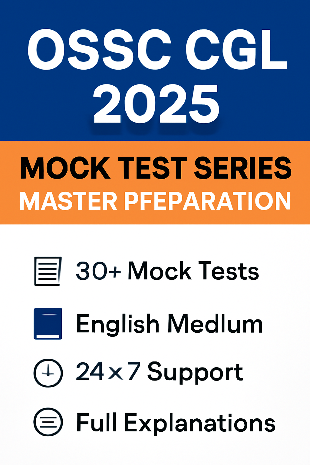 OSSC CGL 30+ Full-Length Mock Test Series